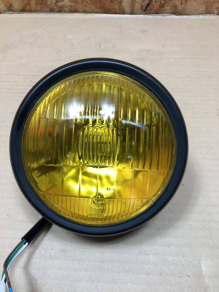 D27# 43 W650 ヘッドライト イエローレンズ カワサキ EJ650A W400 拍卖