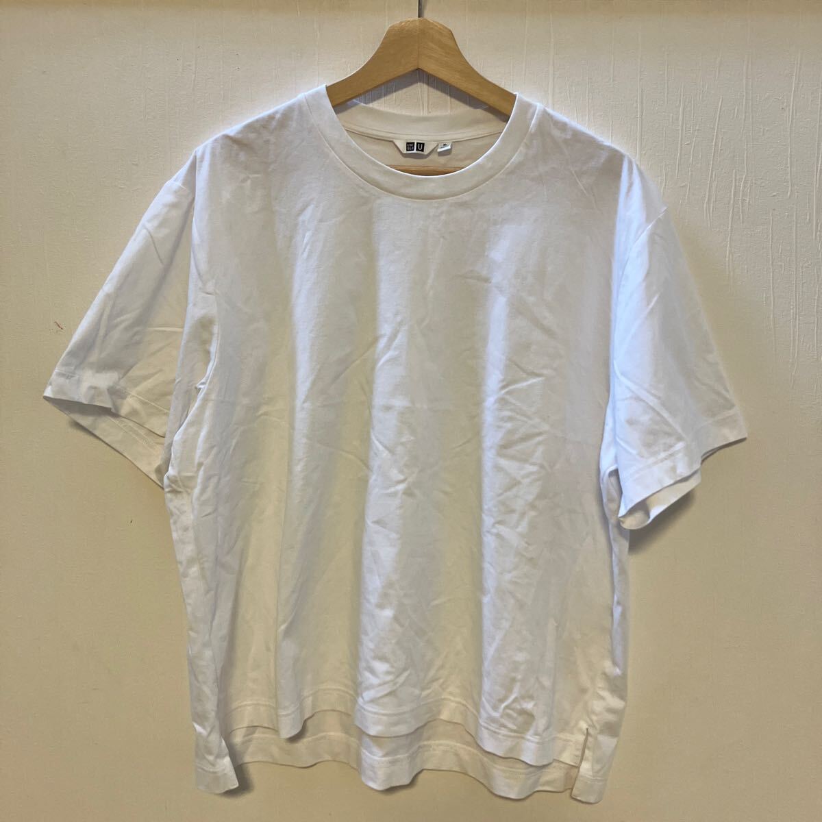 ユニクロ Tシャツ 半袖 ホワイト 無地 シンプル XL拍卖