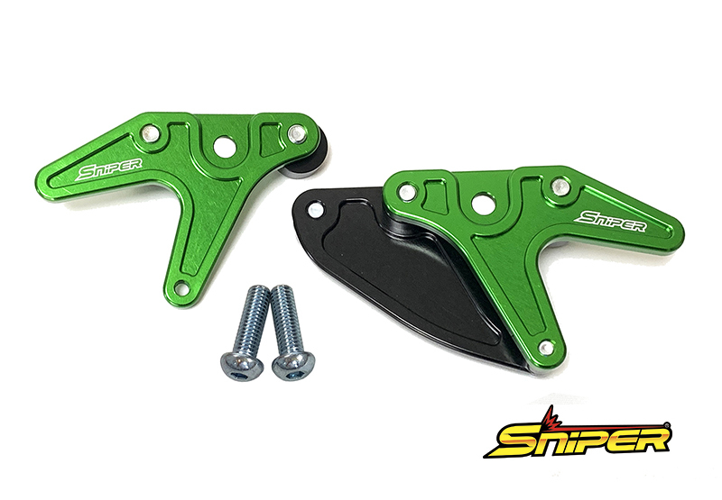 ZX-10R Z900RS Z900 ZX-6R/ZX636 レーシングスタンドフック緑 スプロケットガード付 タイプB 汎用 穴径8mm SNIPER スナイパー SP0092GR拍卖