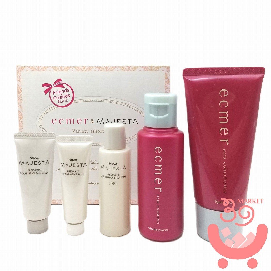 ナリス バラエティアソートセット( エクメール シャンプー・コンディショナー/マジェスタ ネオアクシス クレンジング・ローション・ミルク)拍卖