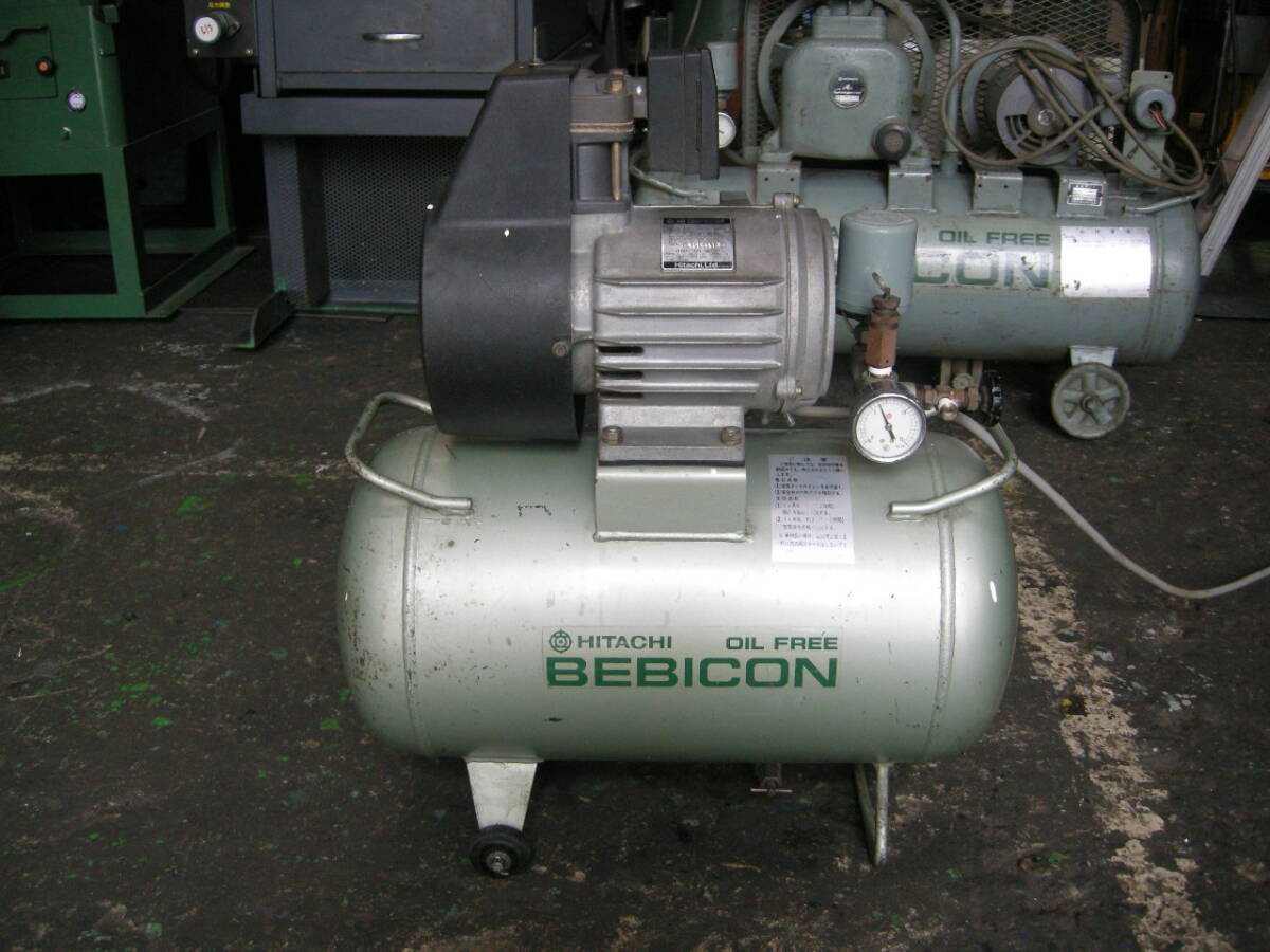 m780 中古 日立 0.4kw オイルフリー コンプレッサー 三相200V 引取り希望拍卖