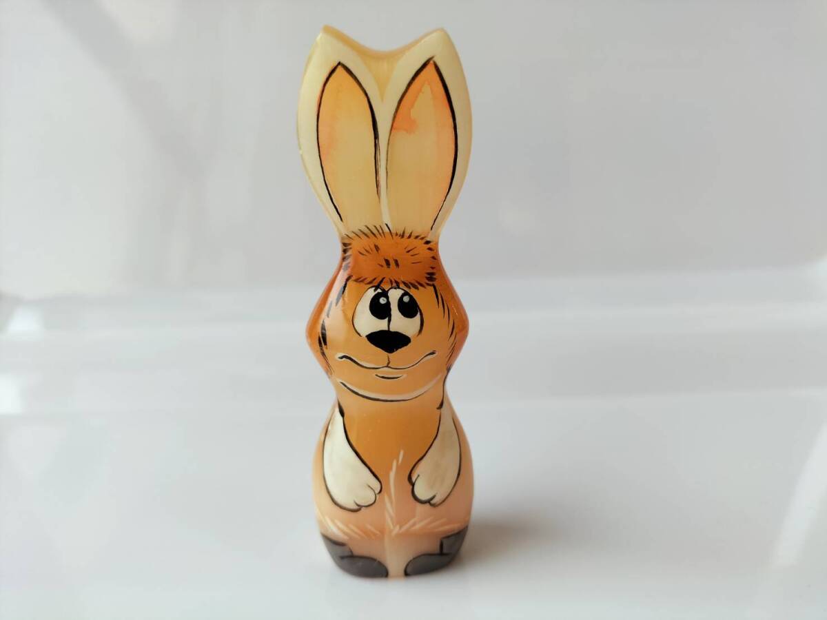 【CEL686-B】北欧ロシア雑貨天然石・セレナイト 水晶/ 文鎮・重石 耳長うさぎ拍卖