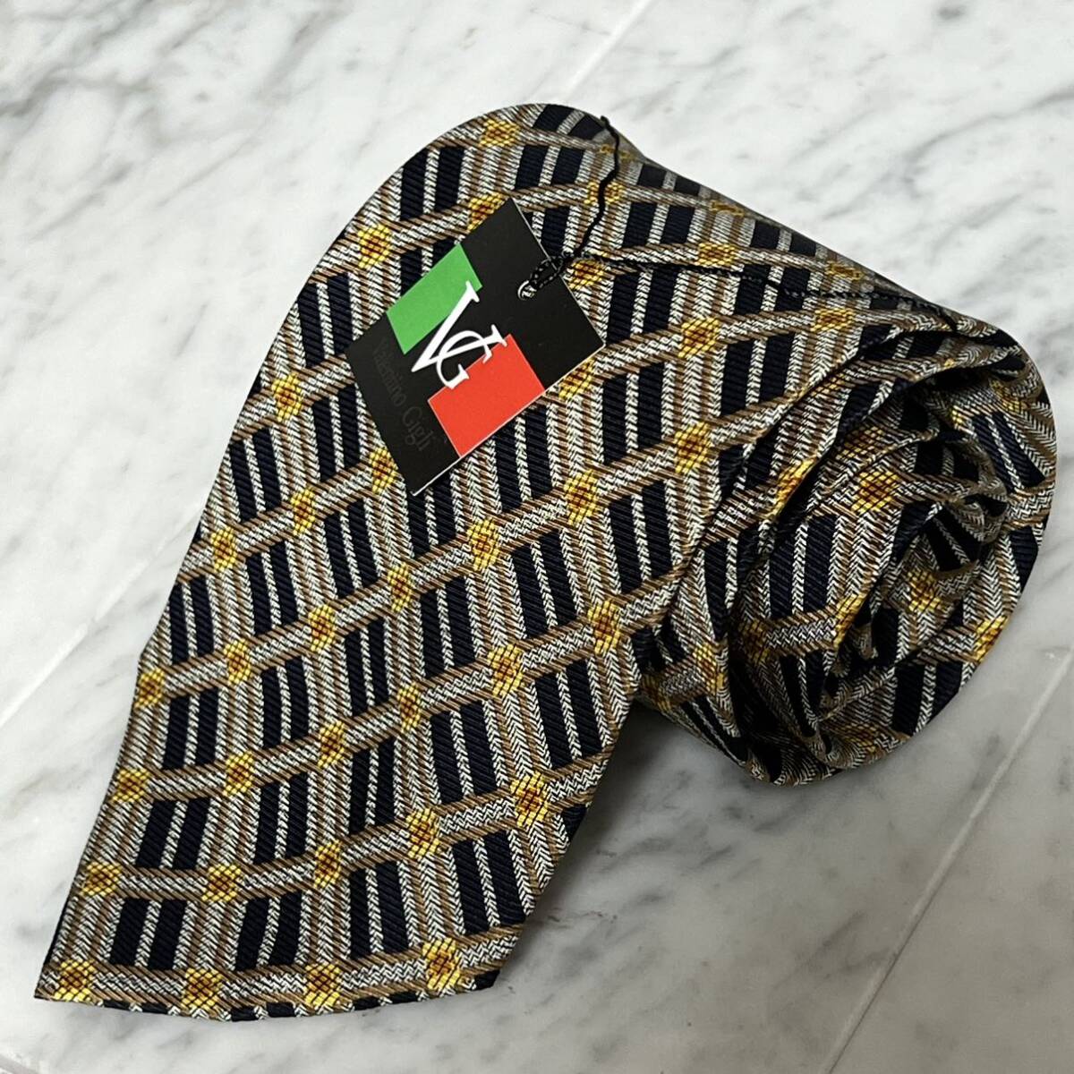 【新品タグ付き】 770円~ ネクタイ チェック柄 ストライプ ネイビー グレー (GB3)拍卖