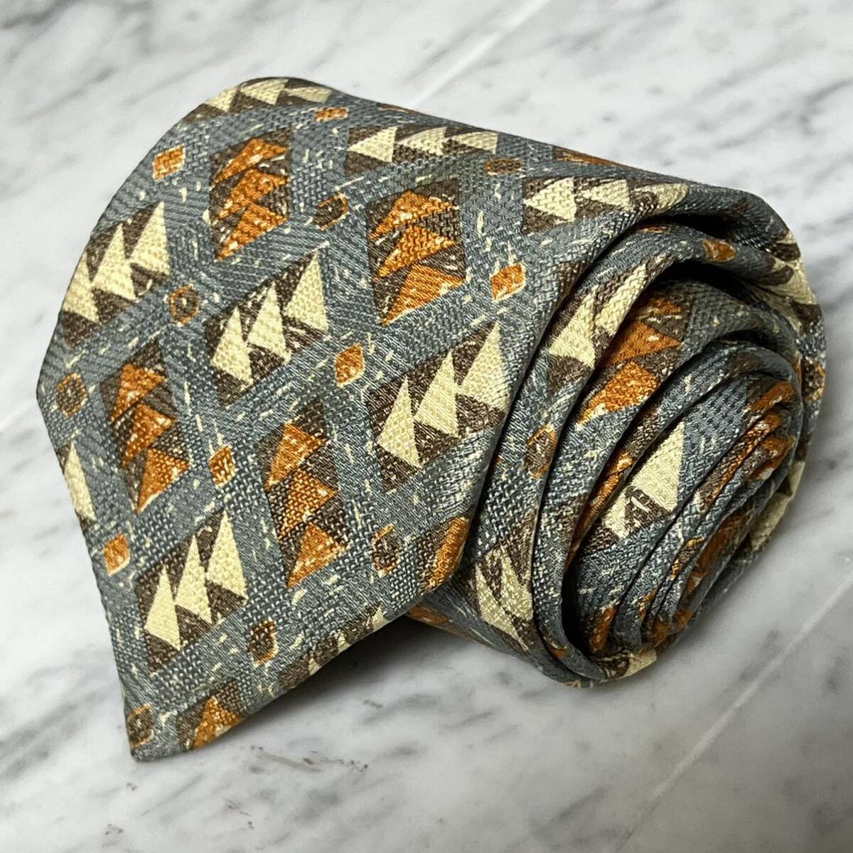 770円~ BALENCIAGA ネクタイ ブルー オレンジ ブラウン (B4)拍卖