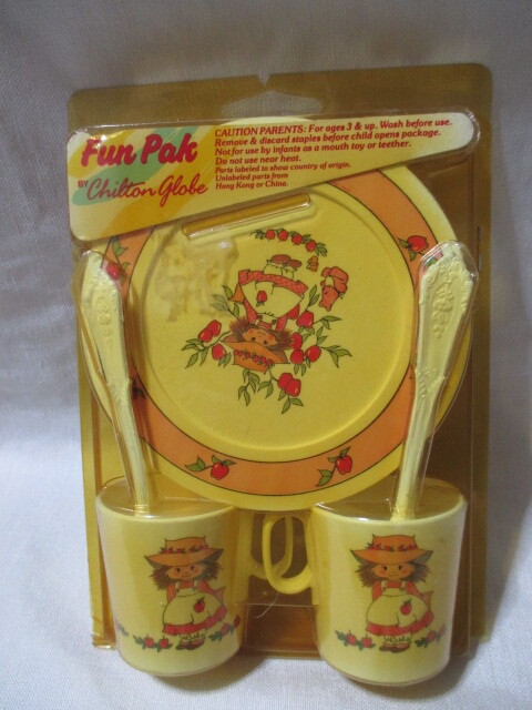 即決★USA ビンテージ Chilton Globe パーティーセット ままごとセット 食器/女の子・未使用品 ①拍卖