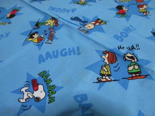 即決★USA PEANUTS ピーナッツ スヌーピー チャーリー ルーシー ライナス マーシー シュローダー キャラクター生地/110×280拍卖