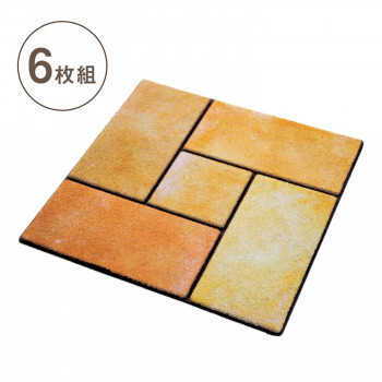 雑草が生えにくいテラコッタ調マット 6枚組 雑草が生えにくい 庭 バルコニー 玄関ポーチ リフォーム DIY 1枚 約30×30cm拍卖