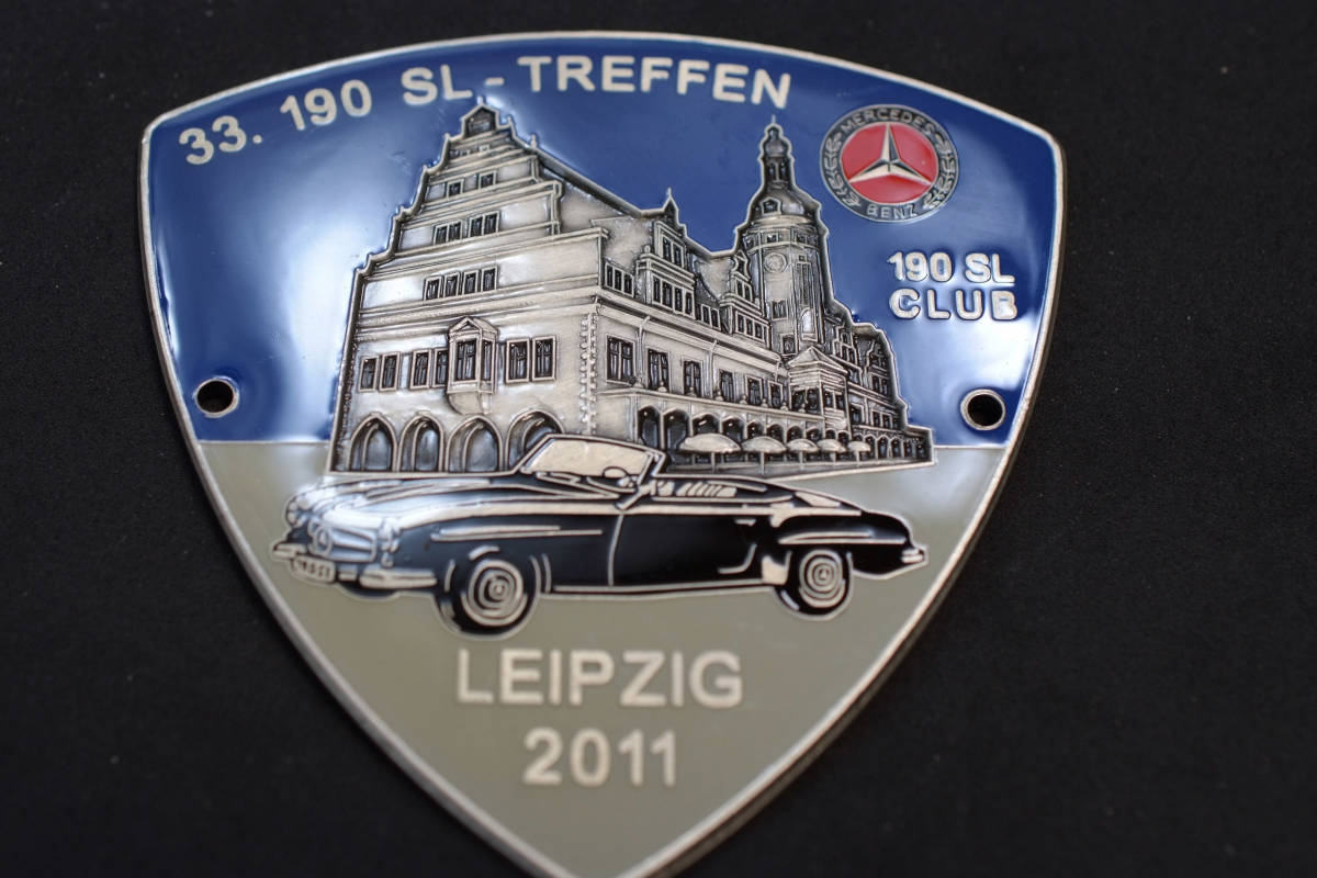 〇 Mercedes 190SL Club エンブレム Badge 2011 LEIPZIG W87mm benz ocitye メルセデスベンツ W121 R121 独オーナークラブ 33周年 限定品拍卖