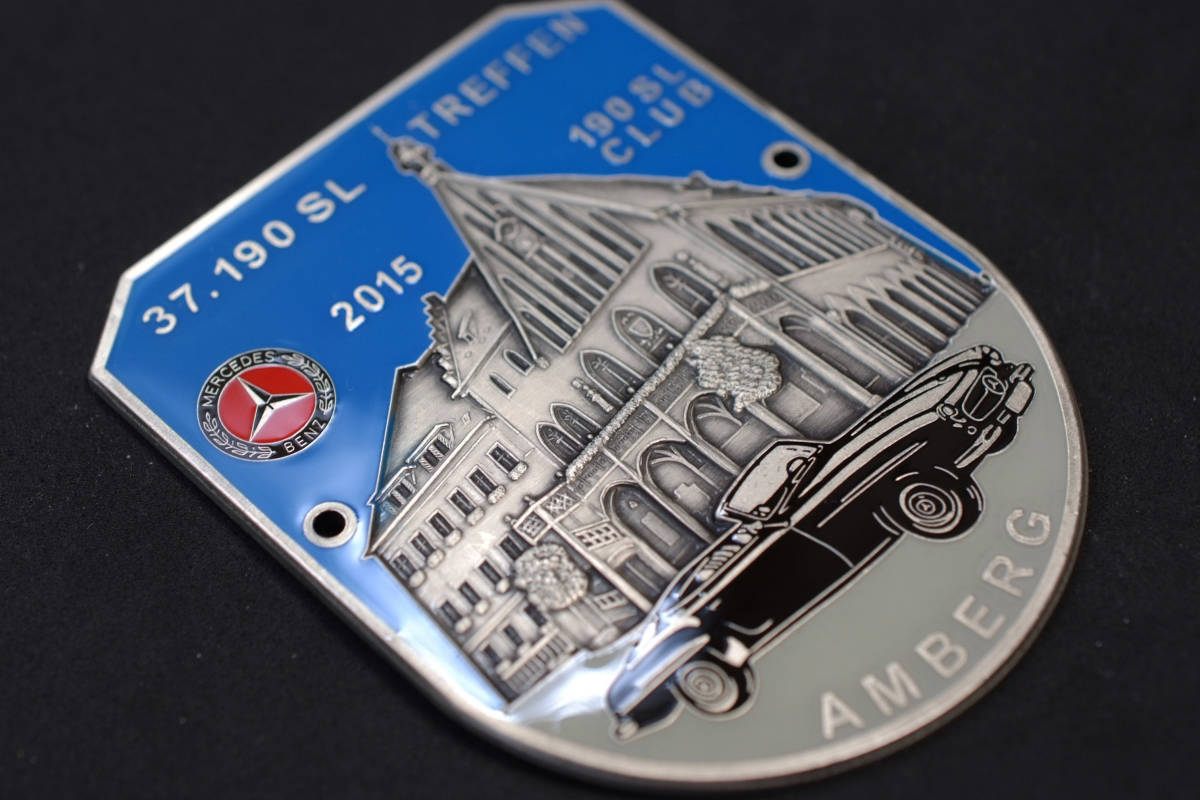 〇 Mercedes 190SL Club エンブレム Badge 2015 TREFFEN W73mm benz ocitye メルセデスベンツ W121 R121 独オーナークラブ 37周年 限定品拍卖