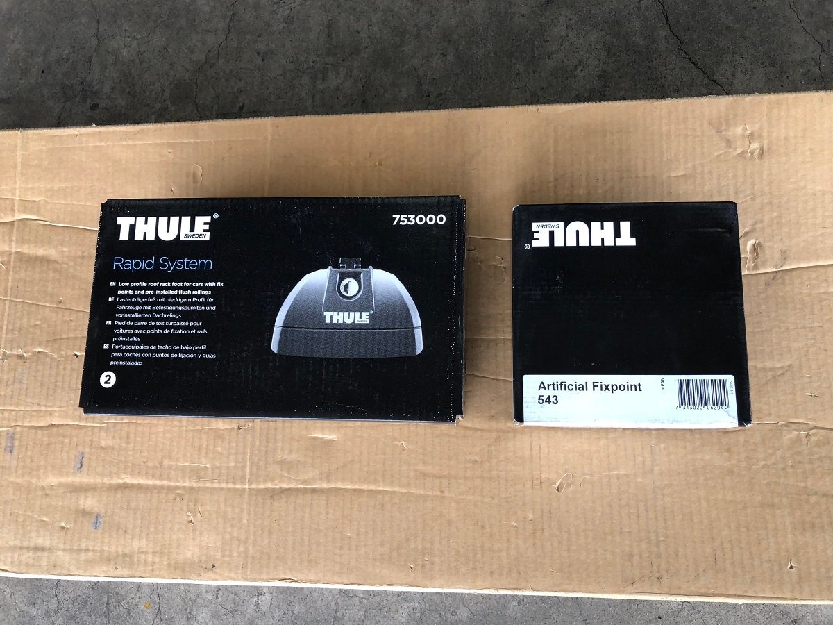 THULE スーリー ハイラックス等 FRPシェル用 フットTH753+キットTH543 ベースキャリアセット拍卖
