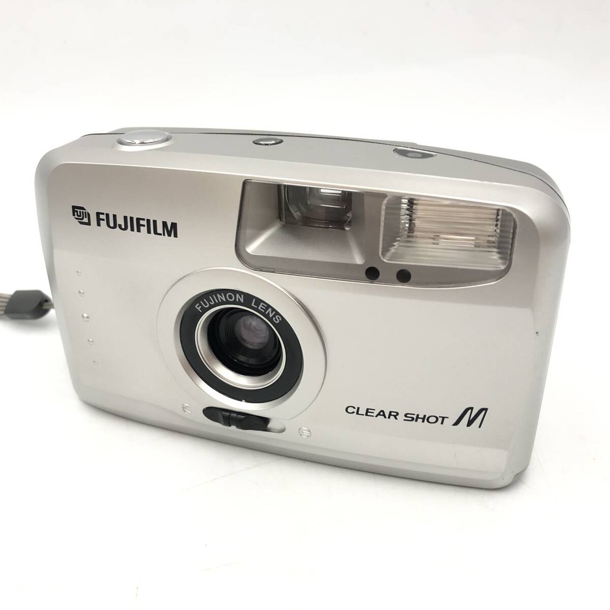 ★通電確認済【FUJIFILM】CLEAR SHOT M フィルムカメラ シルバー 富士フィルム コンパクトカメラ拍卖