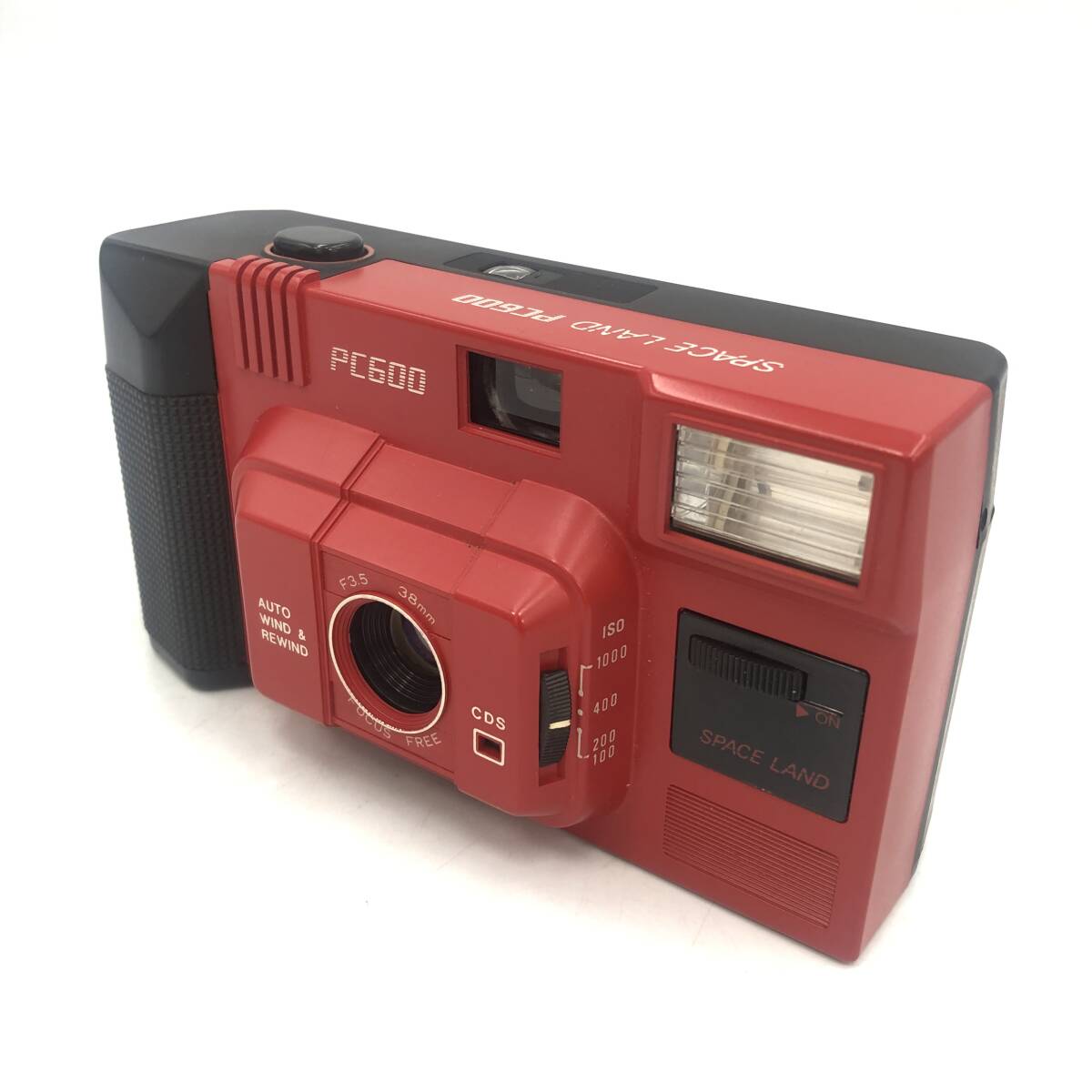 ★一部動作確認済【SPACE LAND】PC600 フィルムカメラ レッド 赤 スペースランド拍卖