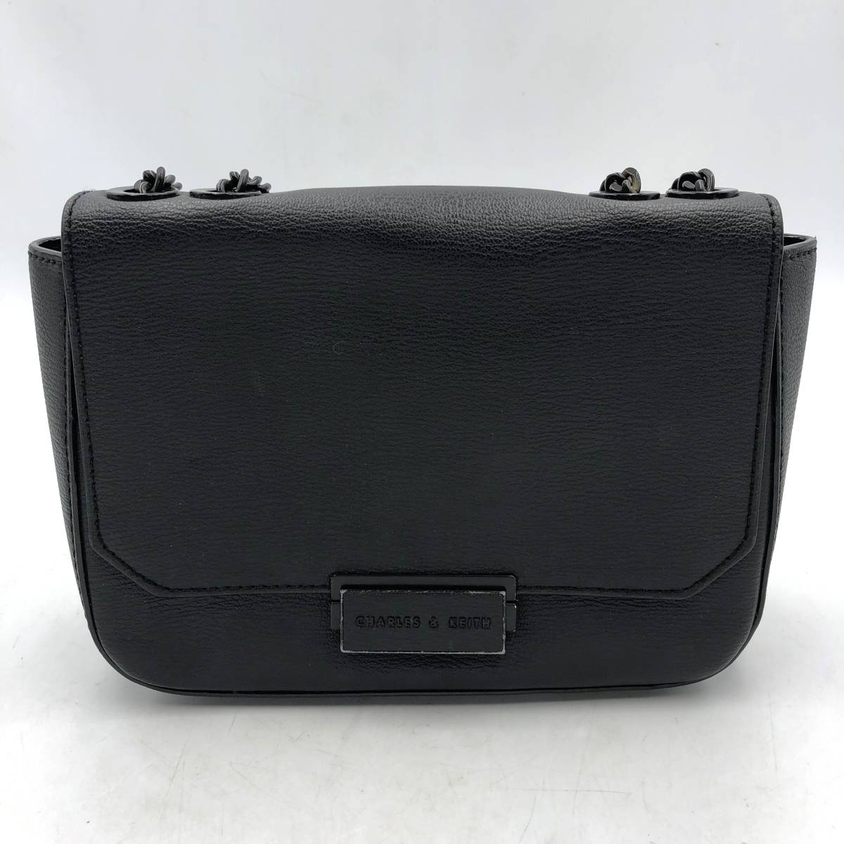 【CHARLES&KEITH】レディース ショルダーバッグ 鞄 バッグ 黒 チェーン ブラック チャールズアンドキース拍卖