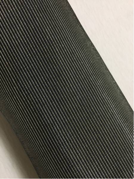 ■バッグ製作に♪ 新品 在庫処分 ストライプナイロンメッシュ生地 黒/ゴールド バッグ ハンドメイド 素材 材料 KR-7085 ■拍卖