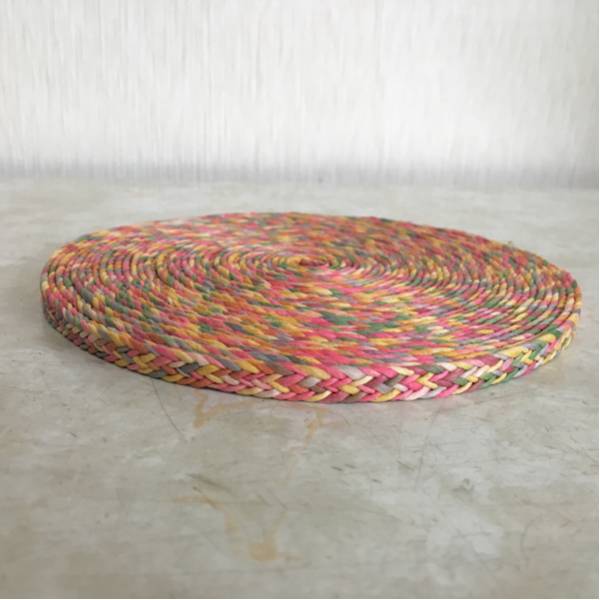 9mm 麻紐マルチカラーテープ 10m巻 編み物 手芸 バッグ UFO-101K拍卖