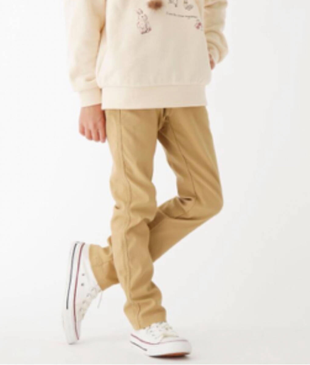 3can4on らくBO!!ウエストリブストレッチパンツベージュ 130センチ拍卖