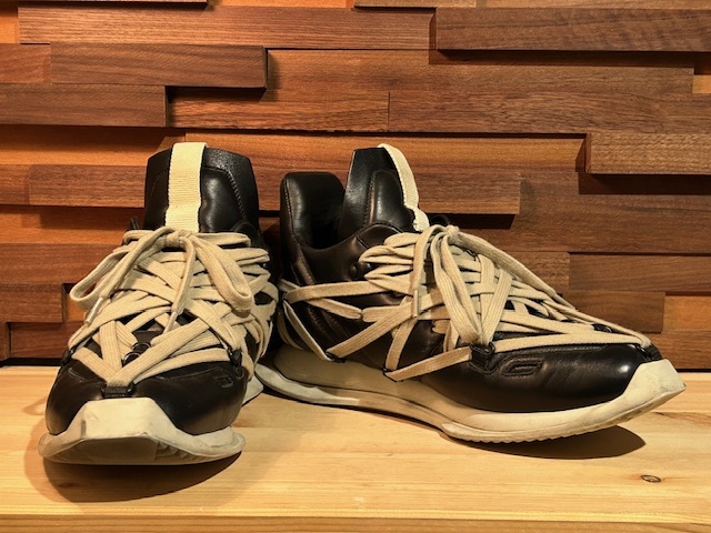 ♪送料無料★Rick Owens★名作★マキシマルランナー★MAXIMAL RUNNER MegaLace★スニーカー★S7813★黒★牛革★39(24.5~25cm程)★箱付き♪拍卖