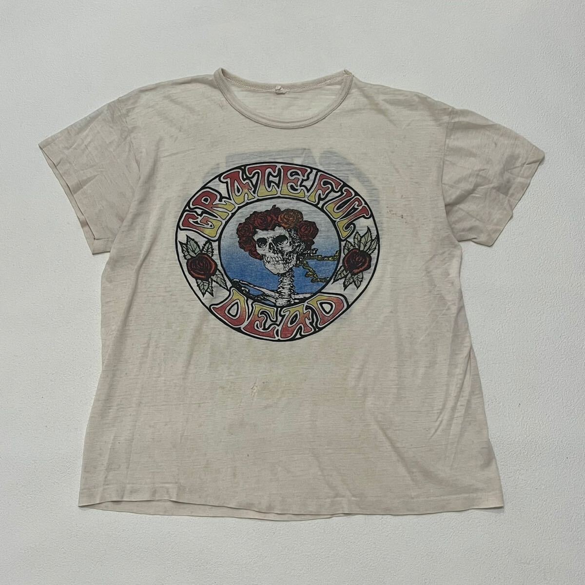 k469 70s ビンテージ GRATEFUL DEAD スカル 両面 プリント Tシャツ グレイトフルデッド vintage ヴィンテージ拍卖