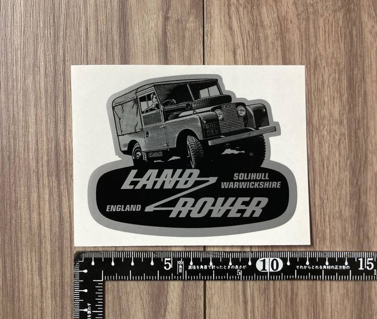 ★送料無料★Land Rover Sticker ランドローバー カッティング ステッカー デカール シルバー 102mm × 77mm拍卖