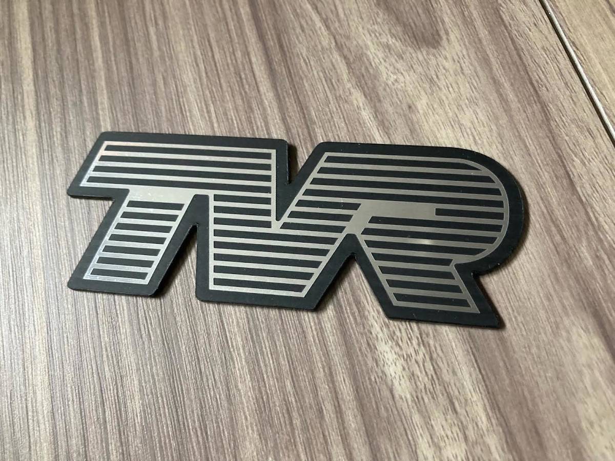 ★送料無料★TVR Text Style Self Adhesive Car Badge カー サイン バッジ バッチ 100mm x 38mm 2枚セット拍卖