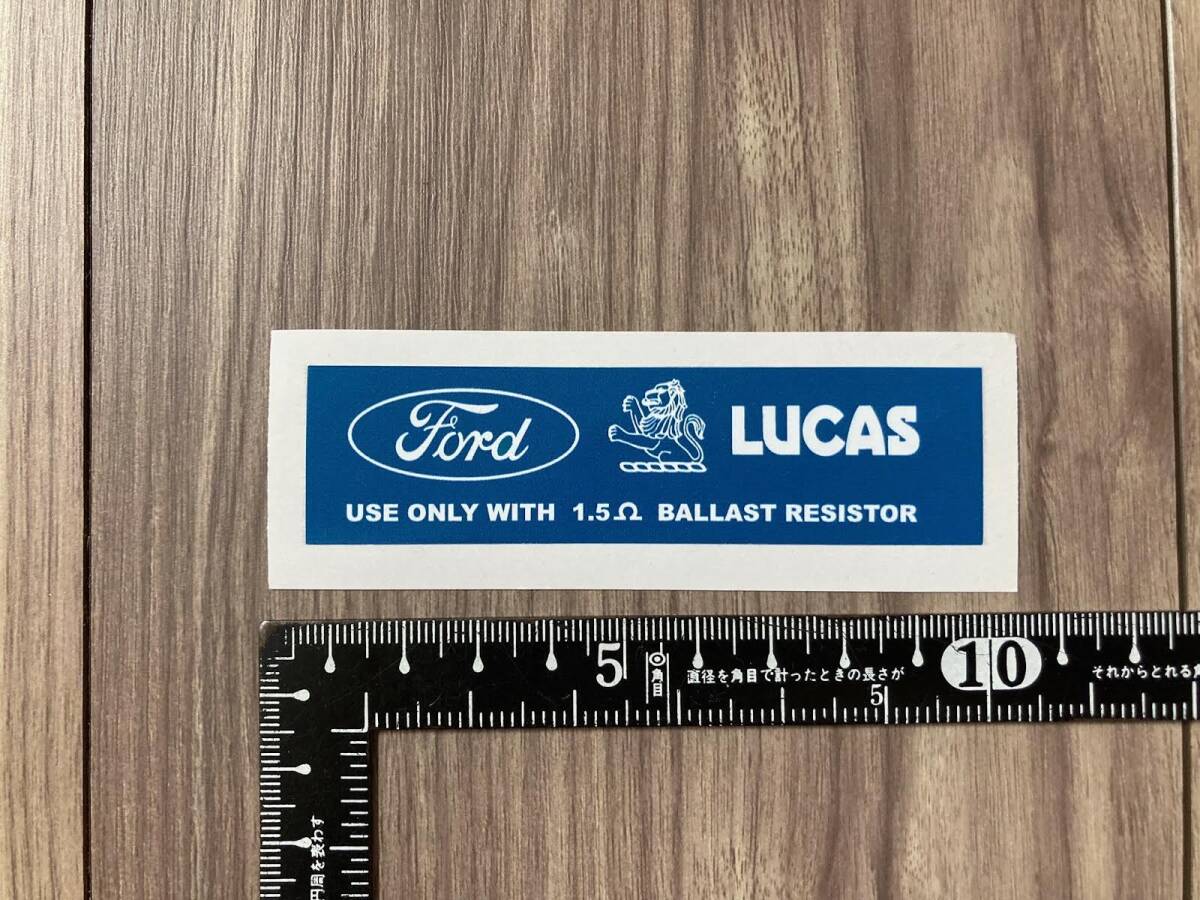 送料無料 Lucas Ignition Coil Ballast Resistor ルーカス コイル ステッカー 94mm x 25mm拍卖