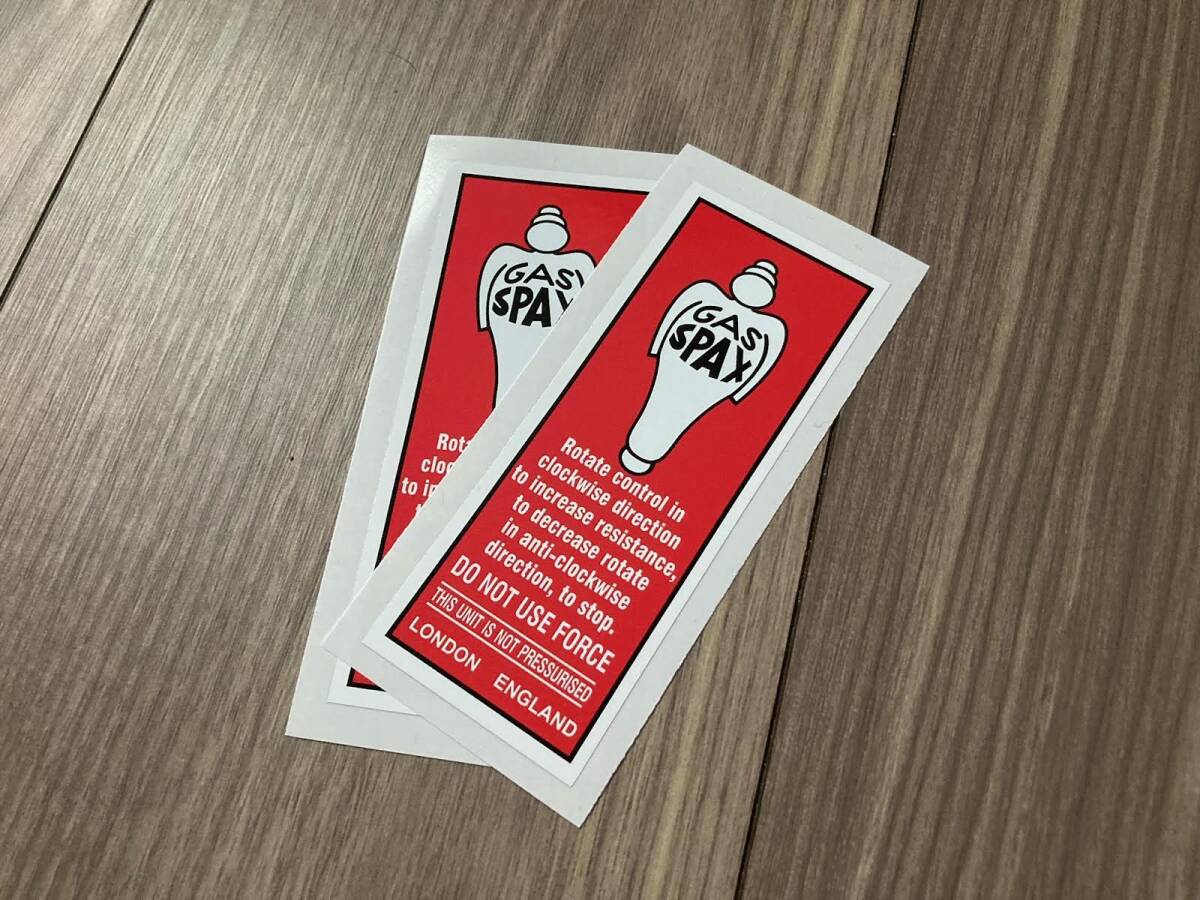 送料無料 Gas Spax Shock ガス スパックス ショック ステッカー 2枚セット 40mm x 100mm拍卖