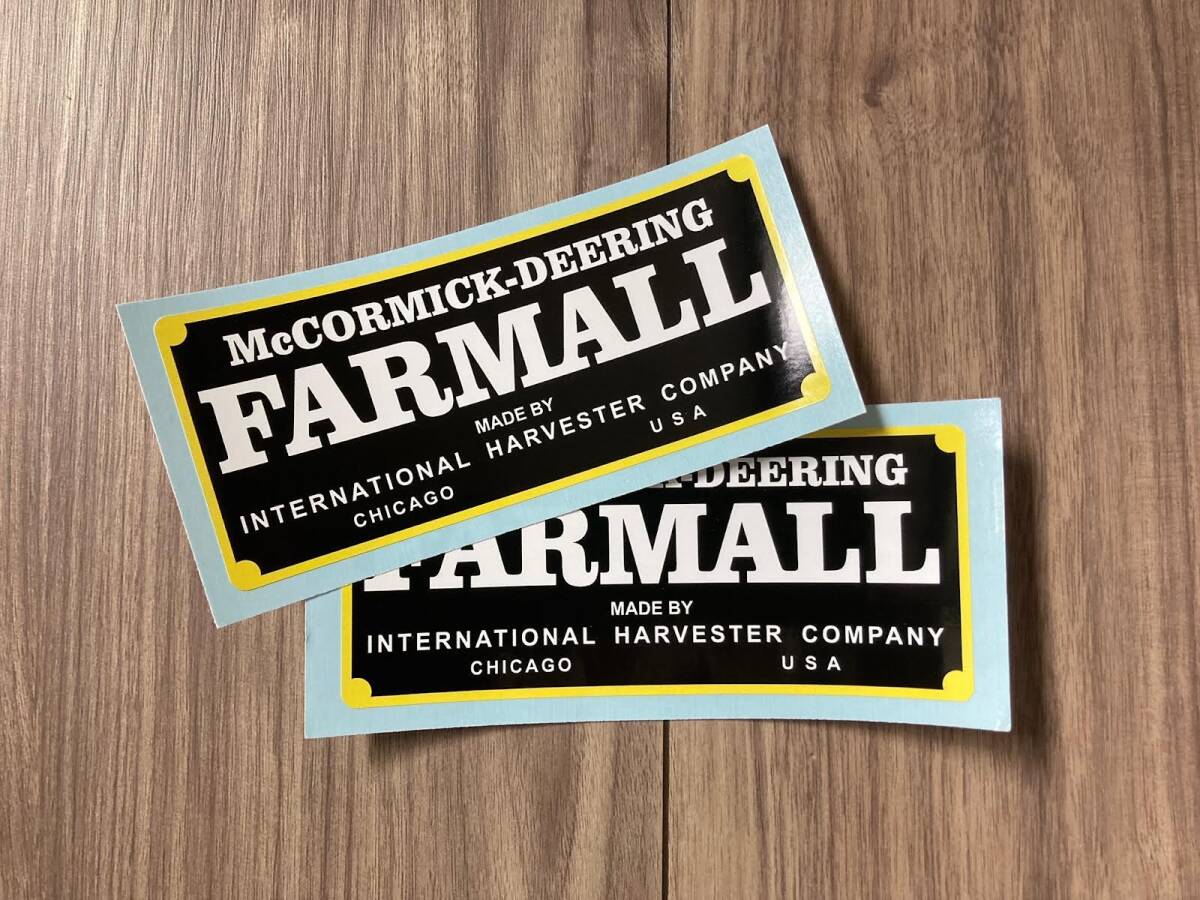 送料無料 McCormick-Deering Farmall ファーマル トラクター トラック ステッカー 2枚セット 135mm x 57mm拍卖