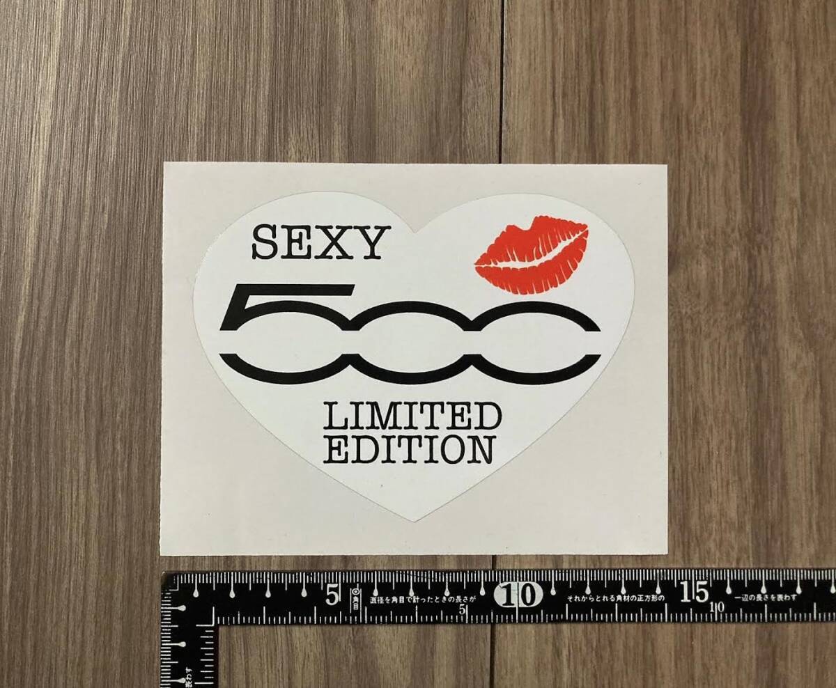送料無料 SEXY FIAT 500 CAR LIMITED EDITION フィアット ステッカー 125mm x 95mm拍卖