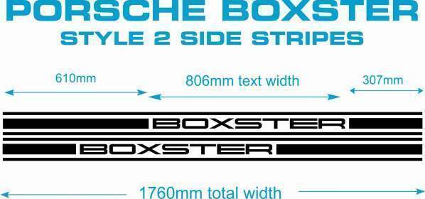 Porsche Boxster ポルシェ ステッカー 1760mm 2枚セット ブラック拍卖