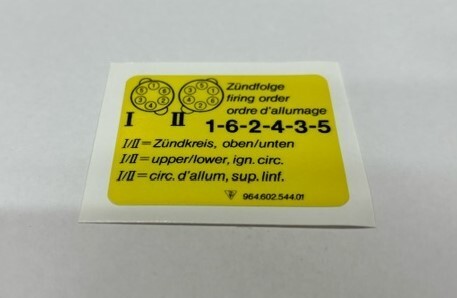 ポルシェ 点火順序 ラベル 96460254401 イグニッション ステッカー porsche 912 914 356 930 964 993 911 996 997 991 992 718 (p192od2b拍卖