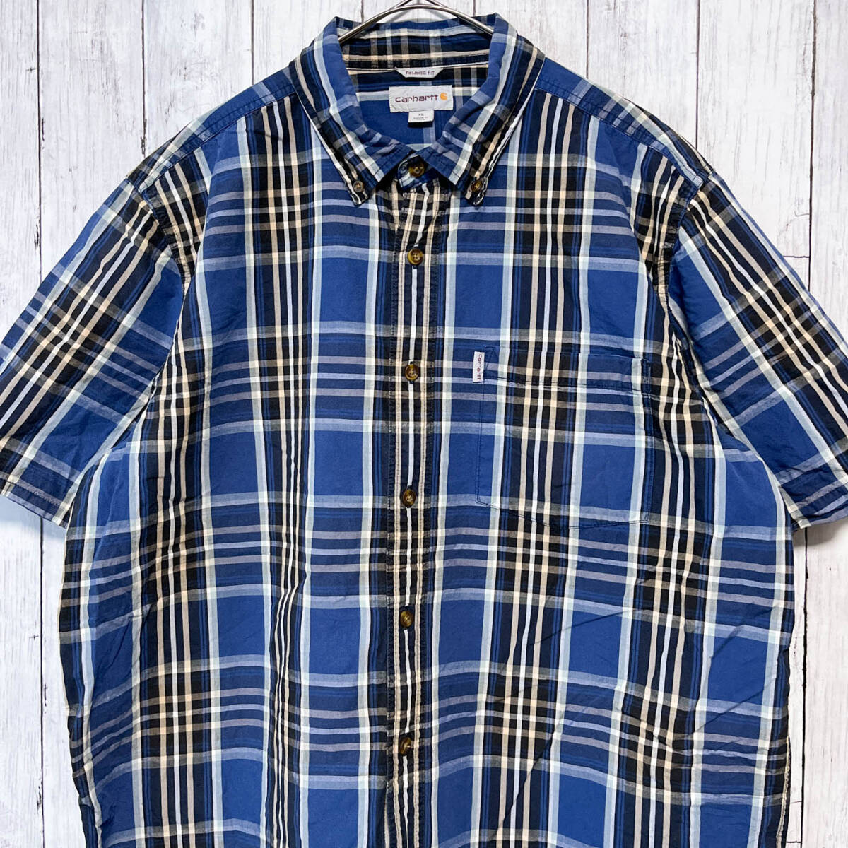 カーハート Carhartt 半袖シャツ メンズ コットン100% XLサイズ 5-837拍卖