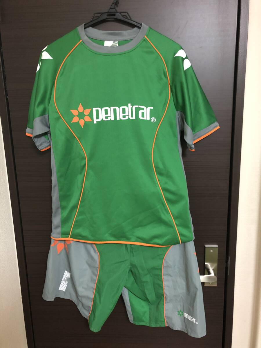 penetrar ペネトラール プラクティスウェア 上下セット ユニ ナイロンパンツ セットアップ 緑 Sサイズ(USED)~サッカー、フットサル~拍卖