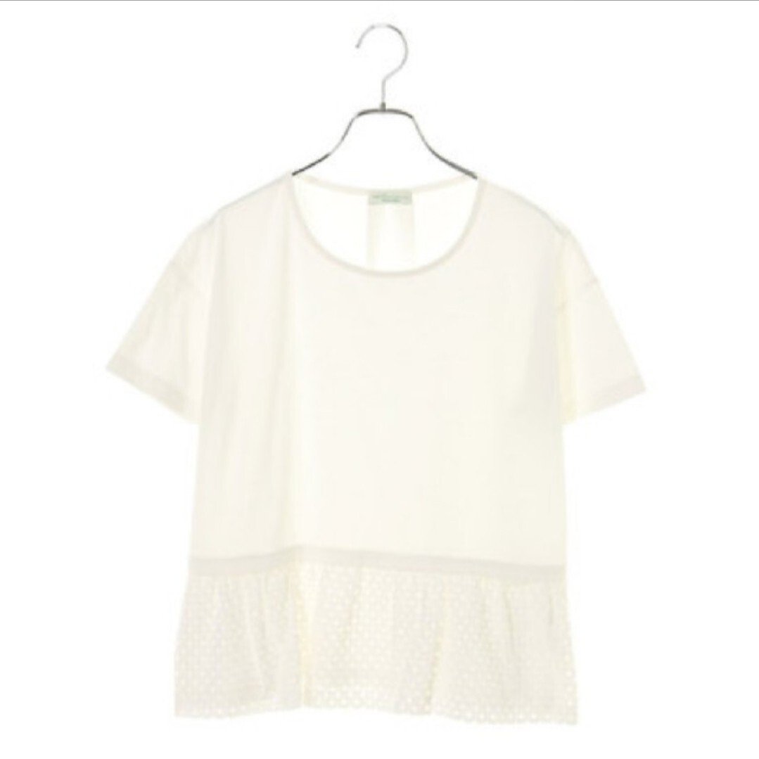 earth music&ecology 裾レースプルオーバー F ホワイト拍卖