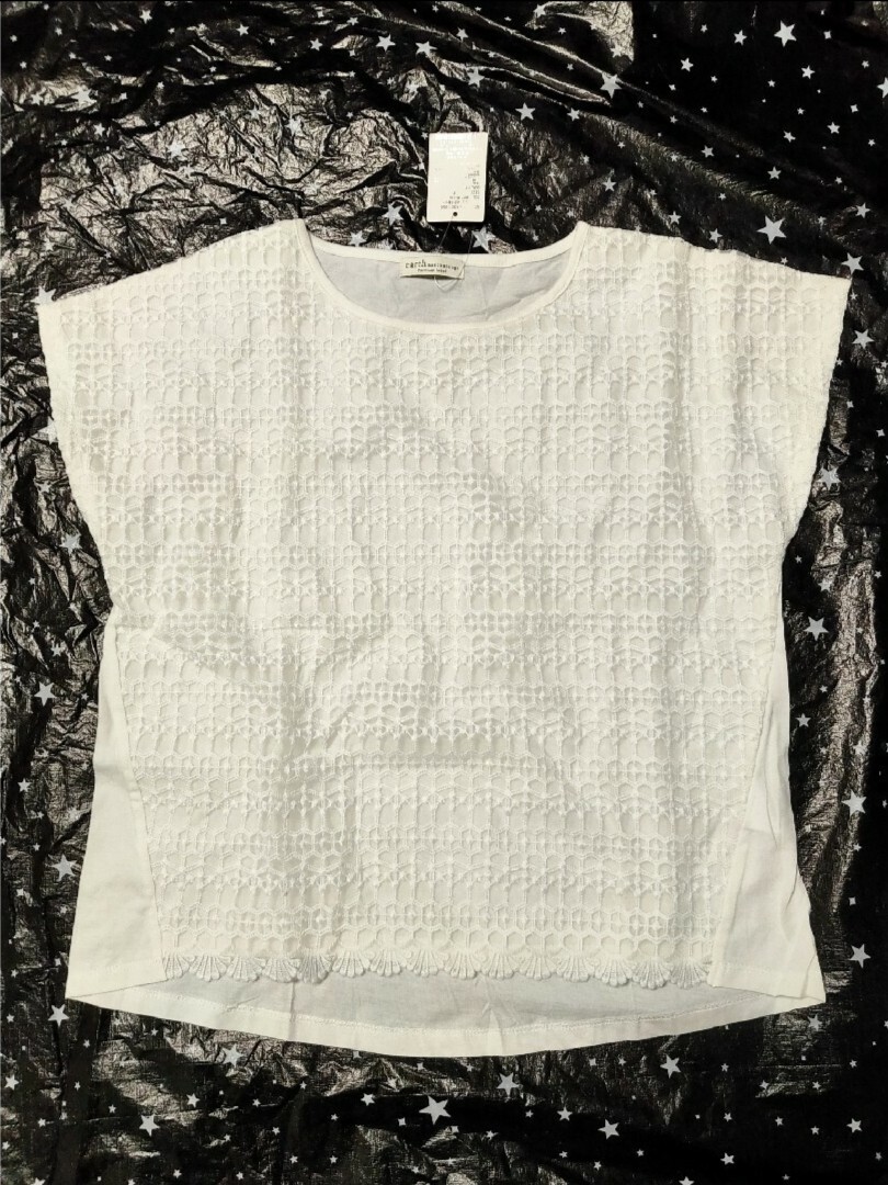 earth music&ecology レースドッキングプルオーバー オフホワイト拍卖