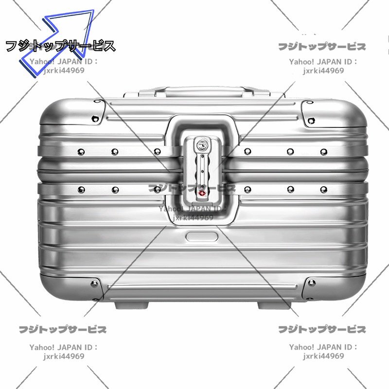 アルミメイクボックス 12インチ 小型 全金属 アルミケース 道具箱 工具箱 お化粧道具 トランク コスメケース TSAロック搭載 収納ケース拍卖