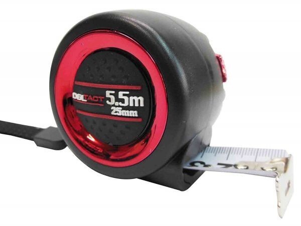 DELTACT コンパクトセルフコンベックス DSC-2555 レッド ※823613 長さ5.5m テープ幅22mm拍卖