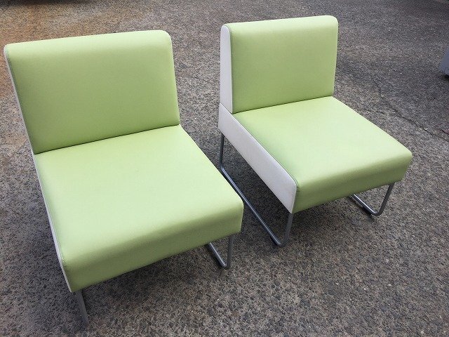 □ITOKI イトーキ ロビーチェア 応接用椅子/ 椅子2脚 <D0417R8-1F-BY>拍卖