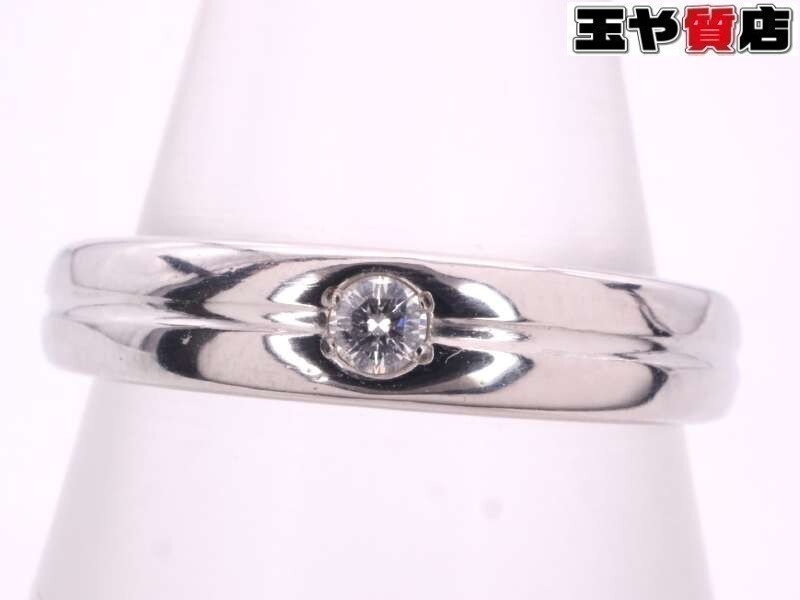ミキモト 美品 ダイヤ0.02ct デザインリング 10号 pt950 プラチナ拍卖