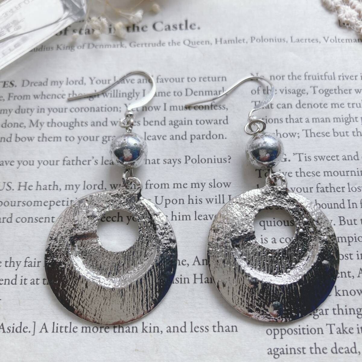 ピアス シルバー メタリック ボール わっか ゆらゆら☆japan Vintage jewelry accessories k0487拍卖