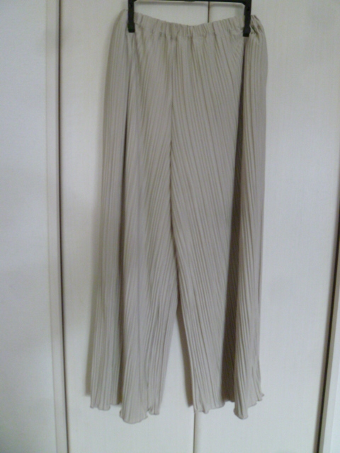 GLOBAL WORK/グローバルワーク◇グレージュゆったりイージーランダムプリーツパンツ150◇A78p拍卖