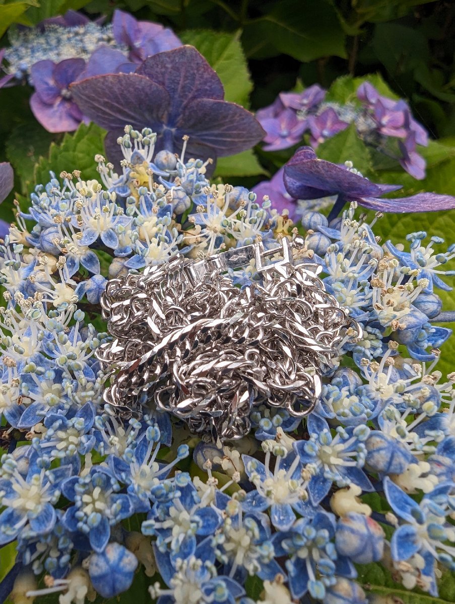 F3794 悠久の時を超え、輝きを纏う:ヒュプノスの織物 最高級K18WG トリプル6面カット 喜平ネックレス 50cm 20.49G拍卖