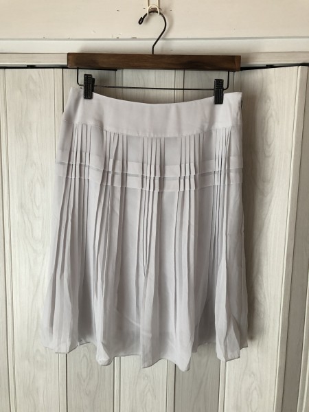 ◆NEMI/ネーミ/グレーのシフォンプリーツスカート/W70/タグ付き未着品◆d拍卖