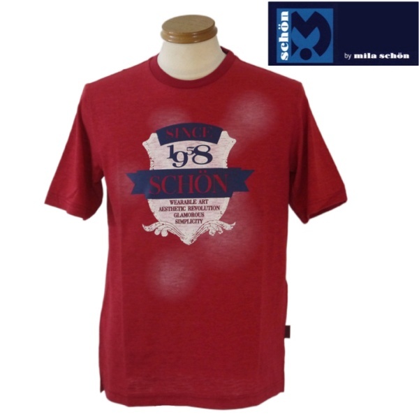 【春夏SALE】ショーン バイ ミラショーン/mila schon 春夏物プリントTシャツ 157-赤 48/Lサイズ拍卖