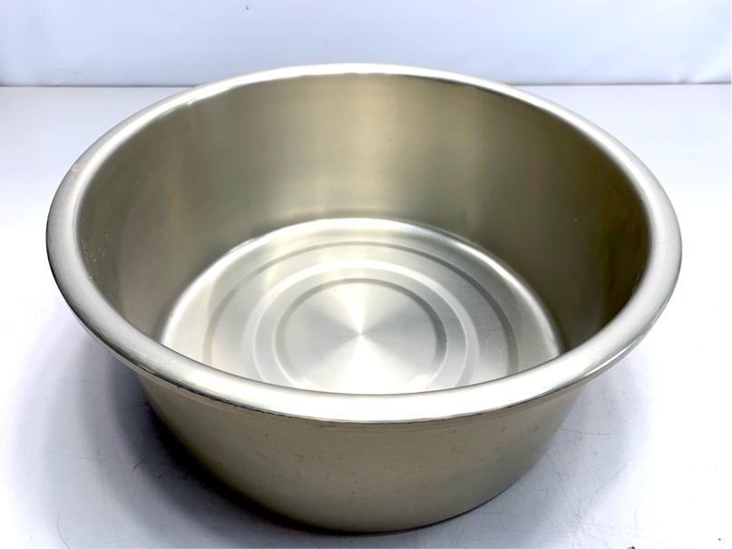 昭和レトロ 洗桶 33cm マツタカ 金属 アルミ ゴールド ヴィンテージ アンティーク 6814 10拍卖