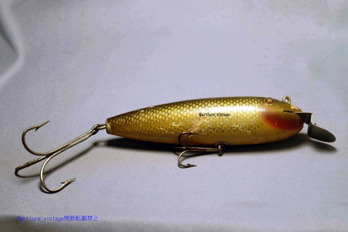 CCBCO GARETT IND SOLT WATER LURE WOOD GLASS EYE VINTAGE LURE (4523-333 ) ヴィンテージ ルアー 蒐集家向けルアー拍卖