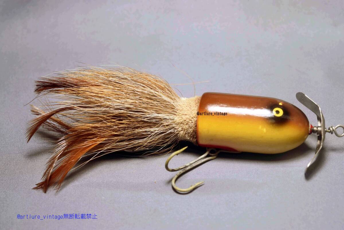 marathon bait co, musk-e-munk 496 natural VINTAGE LURE (4506-333 ) ヴィンテージ ルアー 蒐集家向けルアー拍卖