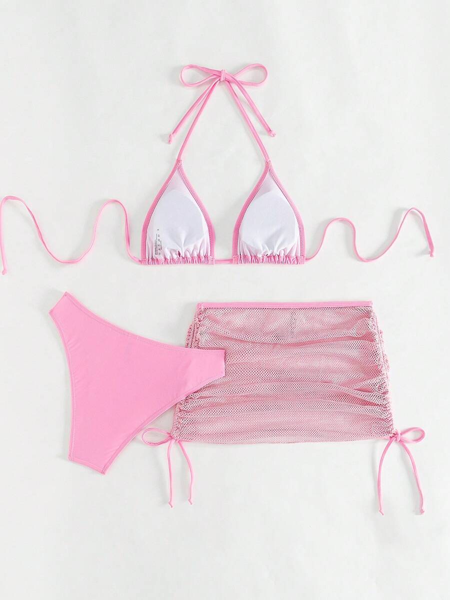 レディース 水着 ビキニセット 女性用 完全なカラービキニセット つなぎドレス付拍卖