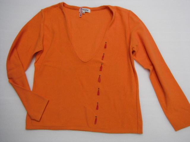 PICONE ピッコーネ 長袖 ニット 38 オレンジ 定形外郵便全国一律510円 F17-MA拍卖