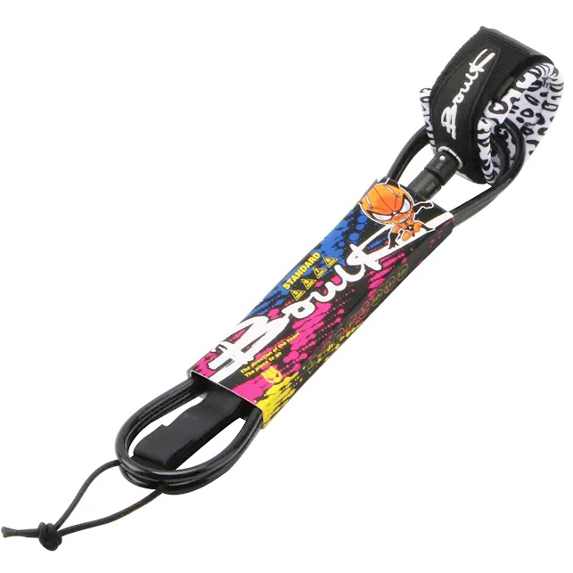 リーシュコード 6ft 180cm ショートボード用サーフィン ブラック黒 パワーコード拍卖