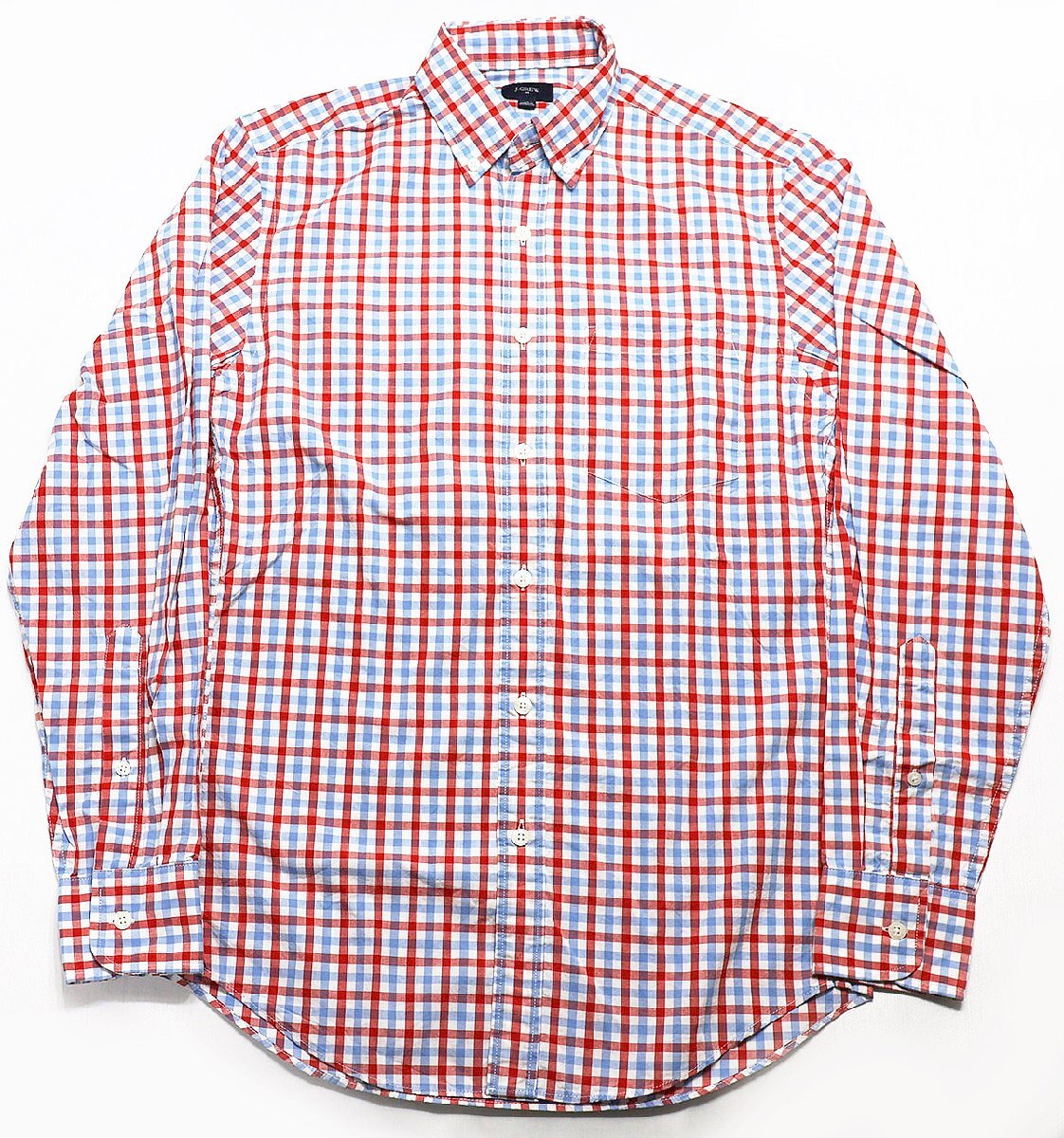 J.CREW (ジェイクルー) Check B.D.Shirt / チェックボタンダウンシャツ #06394 未使用品 RED × WHITE × BLUE size XS拍卖